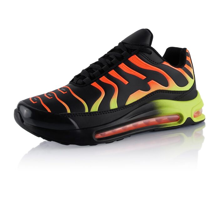 Спортивні кросівки для жінок та чоловіків: амортизація, легкі бігові кросівки, чорний, зелений, оранжевий, 38 EU
