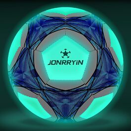 Футбольний м'яч JONRRYIN розмір 5, що світиться у темряві, для тренувань і гри, PVC, для дітей та дорослих