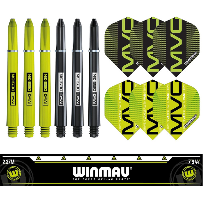 Дартс-набір WINMAU Michael Van Gerwen MvG: мішень, шафа, окантовка, дротики та аксесуари