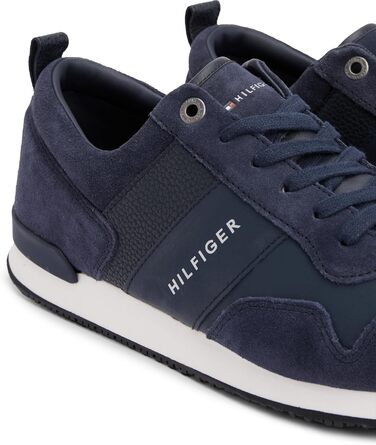 Кросівки Tommy Hilfiger чоловічі Runner Iconic з шкіри та замші, блакитний, 46 EU