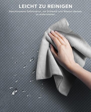 Фітнес-килимок APBEAR XXL 183×122×0,8 см, протиковзкий, для спорту, йоги та гімнастики, високої щільності, зносостійкий ПВХ, сірий