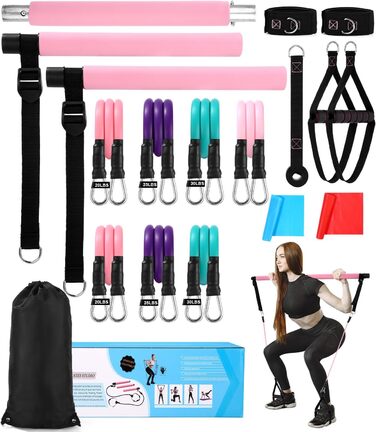 Набір для фітнесу та пілатесу з еластичними стрічками (6 шт.)