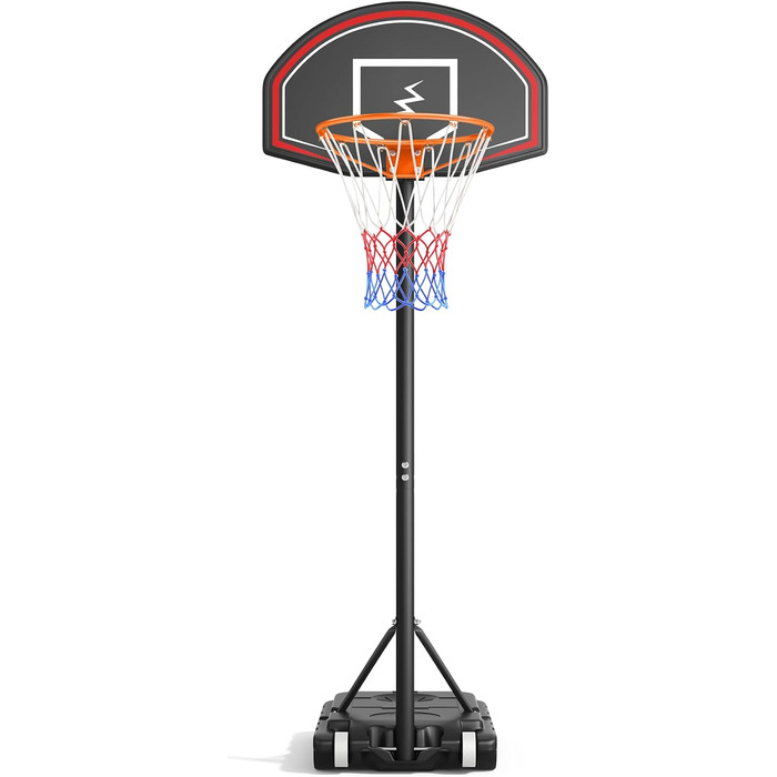 Баскетбольний кошик YOLEO для дітей, регульована висота 1,1-2,1 м, мобільна конструкція, для гри в приміщенні та на вулиці, до 12 років