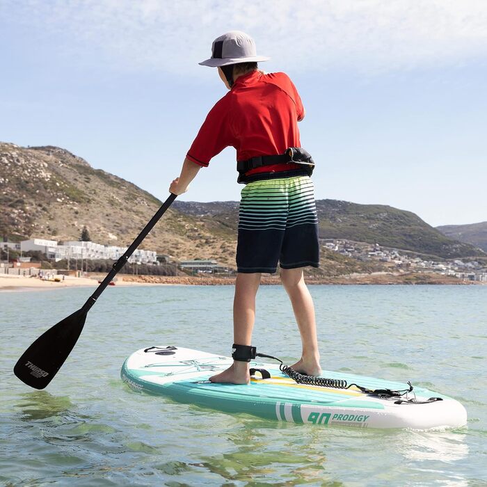 Дитяча надувна SUP-дошка THURSO SURF Wunderkind 228×76×10 см, двошарова, з веслом із карбоновим держаком, 3 плавниками, ременем, рюкзаком, смарагдова