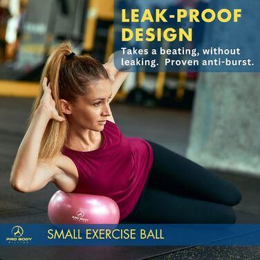 Фітбол ProBody Pilates Ball для фітнесу, йоги та реабілітації (Рожевий)