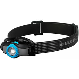 Ліхтар налобний Ledlenser MH3 Outdoor, 200 люмен, регульований фокус, дальність 130м, до 35 годин роботи, металевий кліп, з батареєю, чорний/синій