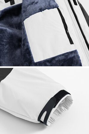 Чоловіча куртка YSENTO для сноубордингу та лижного спорту: тепла, водонепроникна, з відстібаною капюшоном (M, білий)