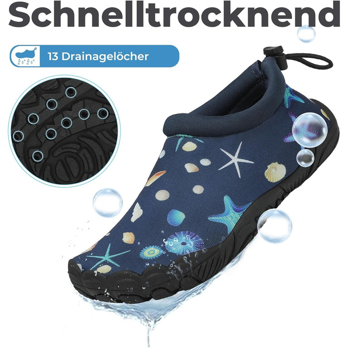 Дитячі шльопанці Mishansha для плавання та басейну: дихаючі, швидковисихаючі, антиковзкі, розмір 24-35, блакитні