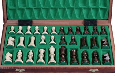 Турнірний шаховий набір Sunrise Chess & Games №3, інкрустація, 35x35 см, художня ручна робота