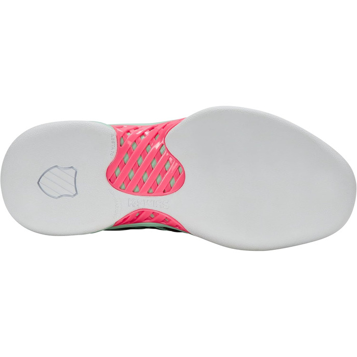 Жіноче тенісне взуття K-Swiss Express Light 3 Carpet - чорний, неон м'ята, неон пастельний рожевий (43 EU)