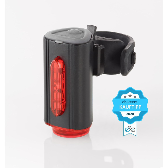 Набір освітлення для велосипеда FISCHER TWIN Single: фара та стоп-сигнал на акумуляторі, USB-зарядка, IP44, StVZO 30/15 Lux