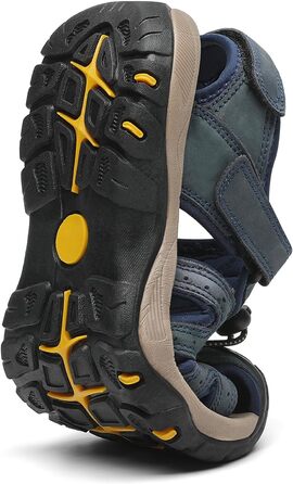 Чоловічі сандалі FLARUT для туризму та відпочинку на природі, шкіряні трекінгові сандалі, сині (47 EU)