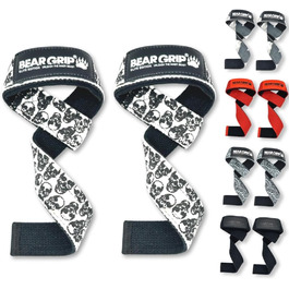 Преміальні двошарові лямки для тяги BEAR GRIP Elite (з черепом)