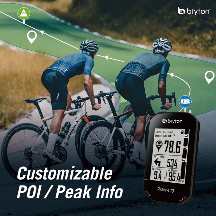 Велокомп'ютер Bryton Rider 420/15NEO з GPS, бездротовий