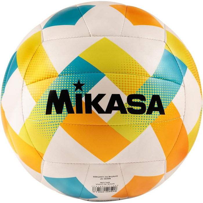 М'яч для пляжного волейболу MIKASA Beach Classic, розмір 5, синьо-жовто-оранжево-білий
