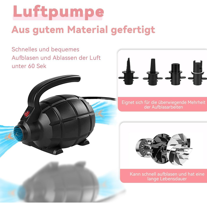 Мата для гімнастики DOBESTS Airtrack Matte, 2/3/4/5/6 м, для занять гімнастикою, йогою, фітнесом, спортом (з насосом та сумкою)