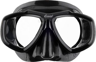 Cressi Focus Маска для підводного плавання та комплект для снорклінгу для дорослих і дітей, сумісна з корекційними лінзами від –1.00 до –8.00 (крок 0.5), водостійка, чорна