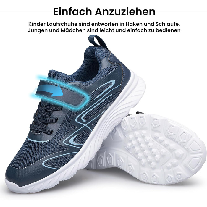 Дитячі кросівки Raoendis для хлопчиків та дівчаток: зручні, дихаючі, для занять спортом та активного відпочинку (26 EU, морська блакить)