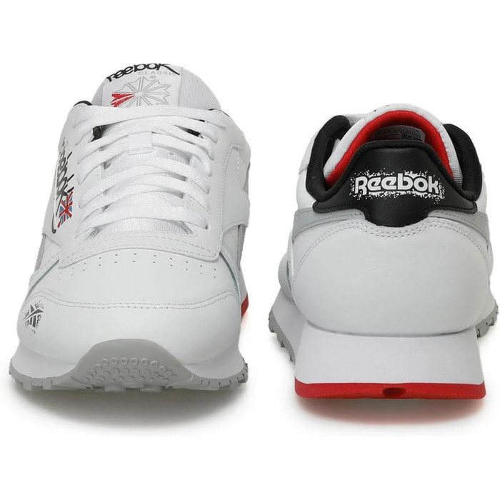 Кросівки Reebok Classic Leather Unisex, біло-чорно-червоні (36 EU)