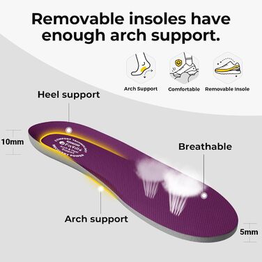 Жіночі кросівки для бігу FitVille з широкою стопою: дихаючі, легкі, зручні для ходьби (41 EU, фіолетовий)