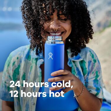 Термос-пляшка HYDRO FLASK 946 мл із нержавіючої сталі для води та спорту, ізольована, з герметичною кришкою Flex Cap, для напоїв, чорна
