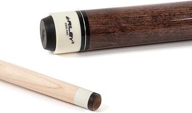 Більярдний кий Riley з ручкою з штучної шкіри, 58 дюймів (147 см), наконечник 13 мм, темне дерев'яне забарвлення, з кейсом