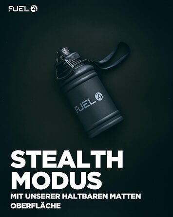 Металева пляшка для води Extra Stark 1.3L та 2.2L - Без витоку, BPA-Free - Міцна пляшка для спортзалу, спорту та дорослих (1300 мл, Чорний)