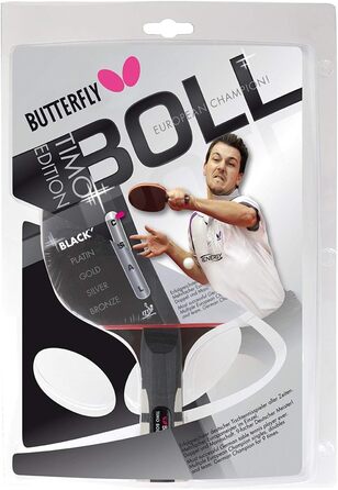 Настільний тенісний ракетка Butterfly Timo Boll Black 85030, професійна, ITTF сертифікований накладка Wakaba, анатомічна ручка, для досвідчених гравців