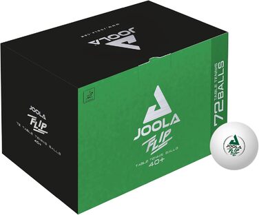 JOOLA Flip 40+ тенісні м'ячі для настільного тенісу, білі, універсальні, для дорослих та дітей