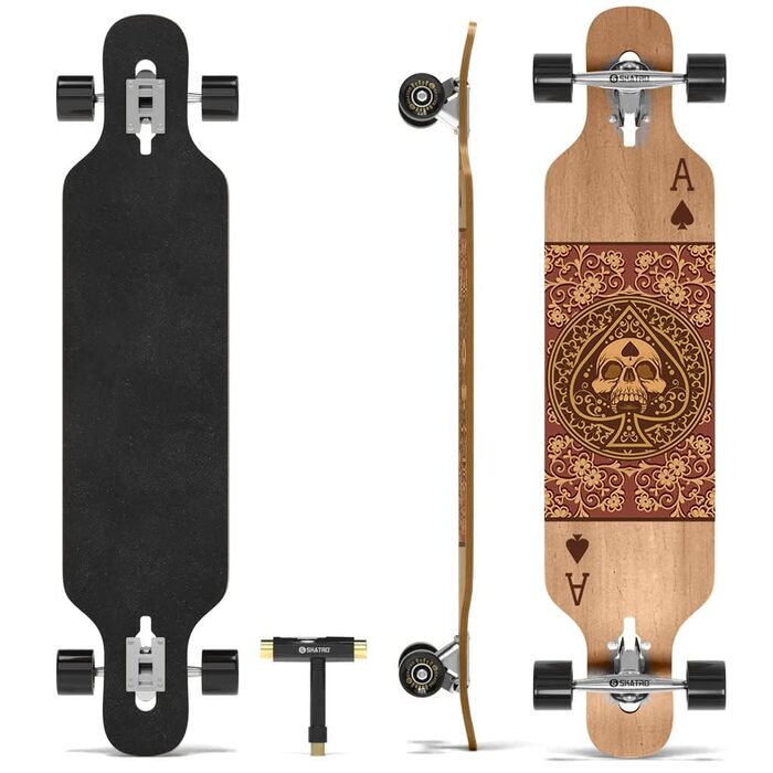 Лонгборд SKATRO Dropthrough Freeride з T-Tool Ace Spades для фрірайду