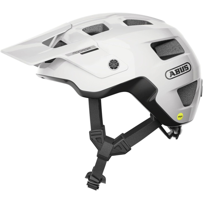 Велошолом ABUS MoDrop MIPS для MTB, білий, розмір M (54-58 см), захист від ударів, універсальний