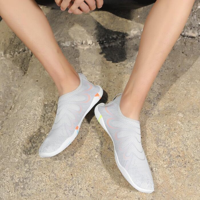 Шкарпетки для плавання унісекс, аквашузи чоловічі та жіночі, швидковисихаючі, легкі, дихаючі, сірі, 45 EU