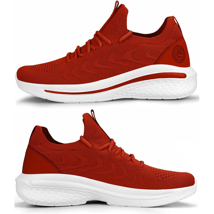 Жіночі кросівки для бігу та фітнесу. Зручні, дихаючі, з антиковзкою підошвою. Ідеальні для занять спортом, прогулянок та тренувань у залі. Колір: червоний, розмір: 38 EU