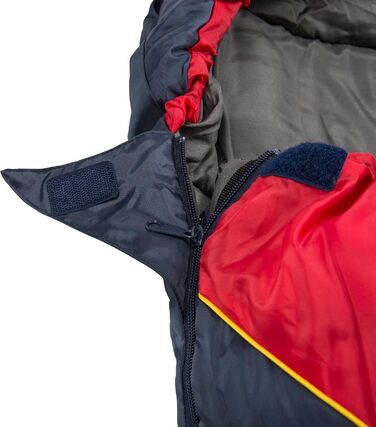 Сплячий мішок Trespass Bunka Unisex на 3 сезони з утеплювачем Hollowfiber, червоний