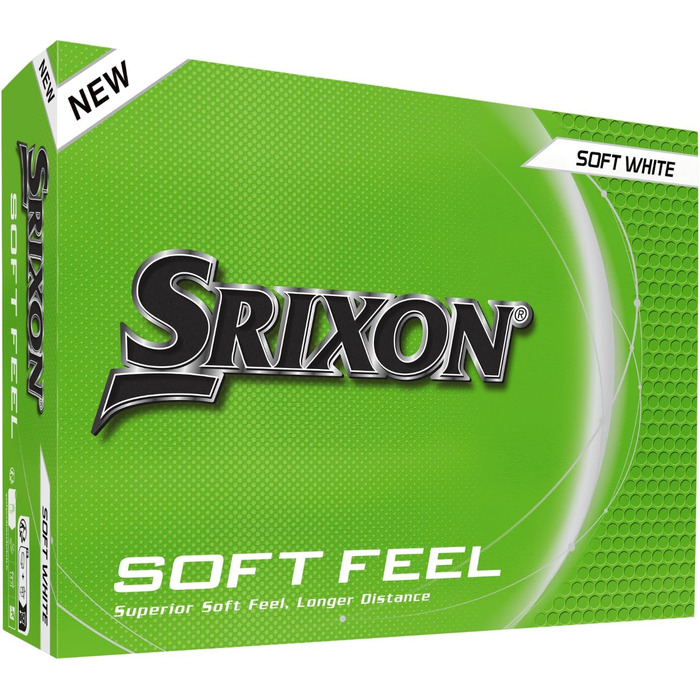 Гольф-м'ячі Srixon SOFT FEEL 14: ультрам'які, довговічні, стабільний політ, контрольований спін, преміум-якість, Tour Yellow/Білий