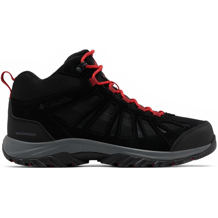 Чоловічі трекінгові черевики Columbia Redmond III Mid Waterproof (40.5 EU, Black Mountain Red)