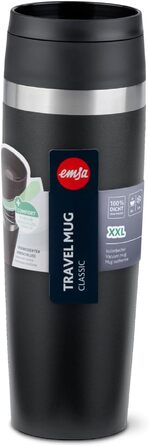 Термокухоль Emsa Classic N2023850 з кришкою 360°, 0.5 л, нержавіюча сталь, Petrol Blau