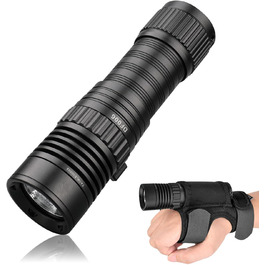 Ліхтар під водою Trustfire DF006, 2300 люмен, 100 метрів глибини, 3 режими, перезаряджається, з петлею, чорний