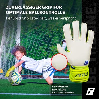 Воротарські рукавички Reusch Attrakt Solid Junior для дітей 5-16 років | Жовто-синій/Білий колір