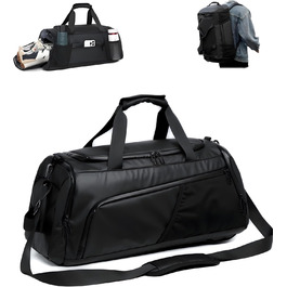 Спортивна сумка 3в1 з відділенням для взуття та мокрих речей – 45L, велика дорожня сумка для фітнесу, подорожей, плавання, сауни та футболу (для чоловіків та жінок)