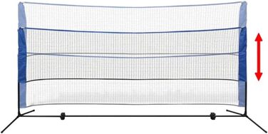 Сітка для бадмінтону та волейболу vidaXL 300/500 x 155 см (300 x 72 см) з 3 м'ячами