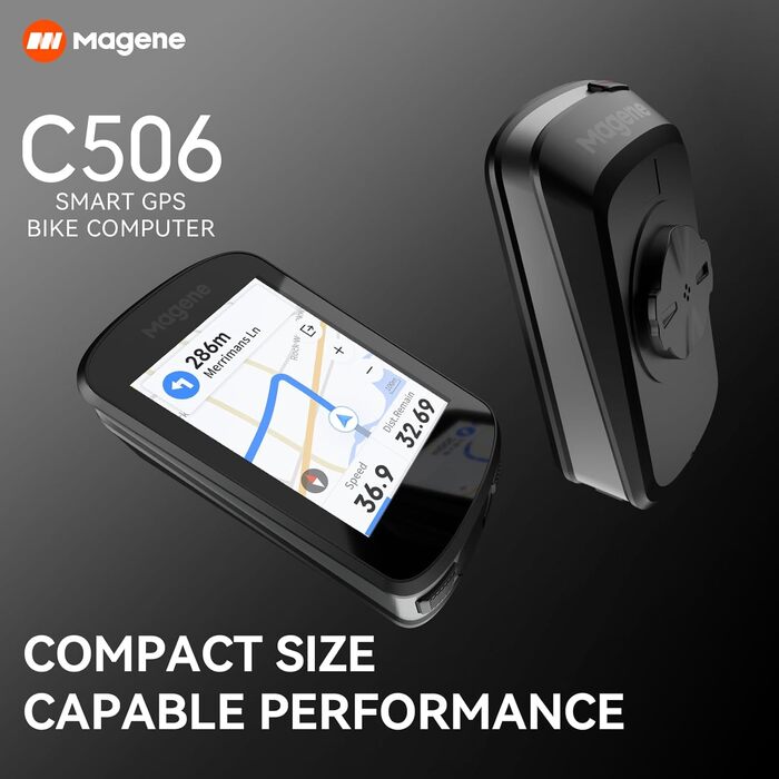 Велокомп'ютер Magene C506 з GPS, кольоровим сенсорним екраном, навігацією, водонепроникний, бездротовий, WiFi та Bluetooth, для велотренувань