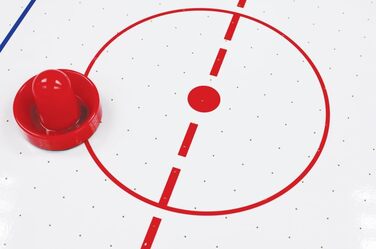 Airhockey стіл Carromco Crosscheck-XT – ігрове поле з високоглянцевим покриттям, вентильоване поле, 2 шайби та 2 ракетки, розмір 79x122x61 см, синій, для дітей та дорослих