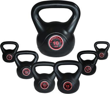 Гиря TrainHard 7,5 кг з пластику та цементу для фітнесу та тренувань
