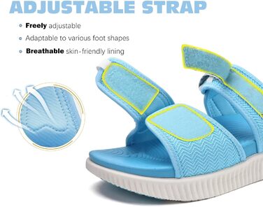 Спортивні сандалі KuaiLu жіночі з м'якою устілкою, ортопедичні, для активного відпочинку та подорожей (блакитні, 42 EU)