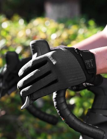 Велосипедні рукавички INBIKE для чоловіків, чорні, розмір L, 2 пальці, сенсорний екран, зносостійкі, дихаючі, світловідбиваючі