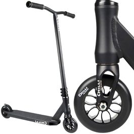 Скутер Chilli Pro Base/Rocky/Reaper для парку та вулиці. Трюковий ролер для початківців та професіоналів (Reaper, висота 84 см, чорний)