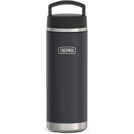 Термос-бутилка THERMOS ICON 710 мл, нержавіюча сталь, ізольована, темно-сіра, зберігає тепло 18 годин, холод 24 години, герметична, BPA-free, підходить для миття в посудомийній машині