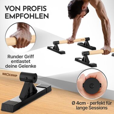 NEOLYMP Паралелети з дерева для віджимань та калістеніки - набір 2 шт. (ручна робота)