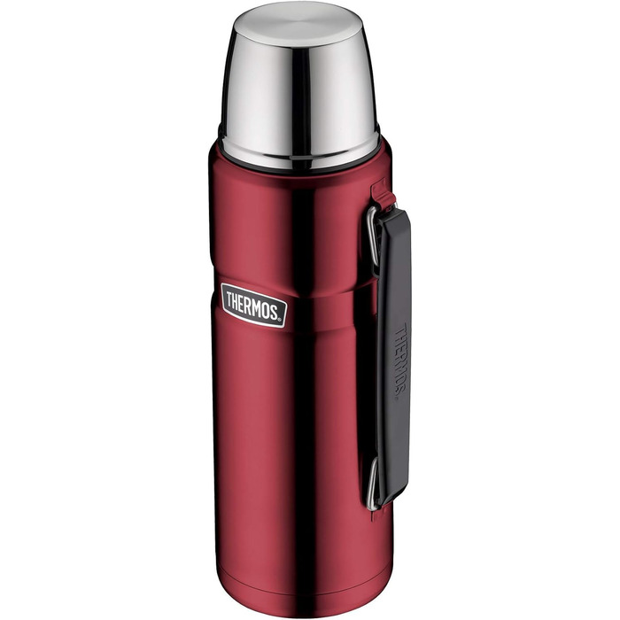 Термос Thermos Stainless King 1,2 л, нержавіюча сталь, з ручкою, червоний